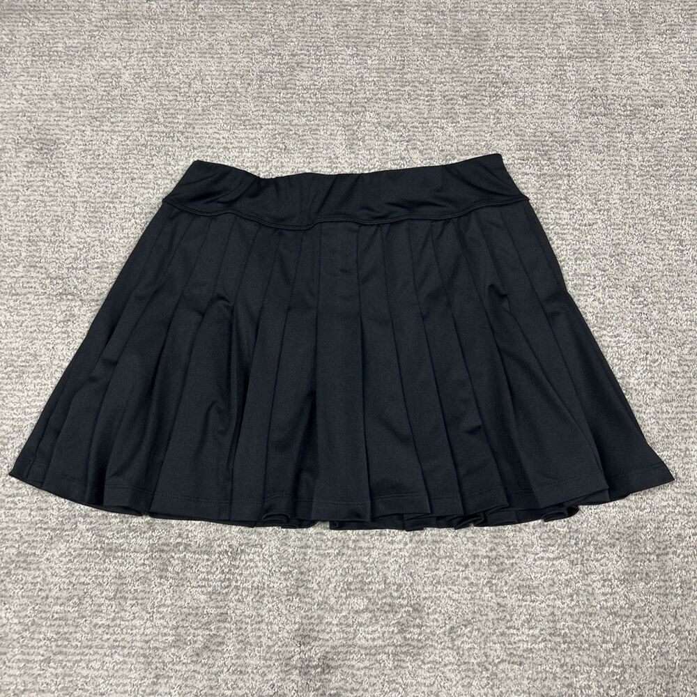 Tuckernuck Skort Womens Large Pleated Black Golf Pickleball Tennis Lined Skirt
